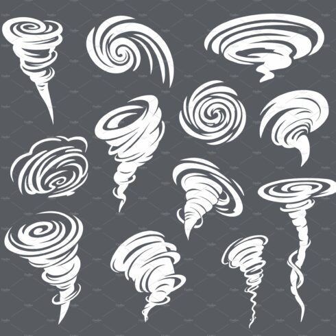 Cartoon tornado, hurricane, twister cover image.