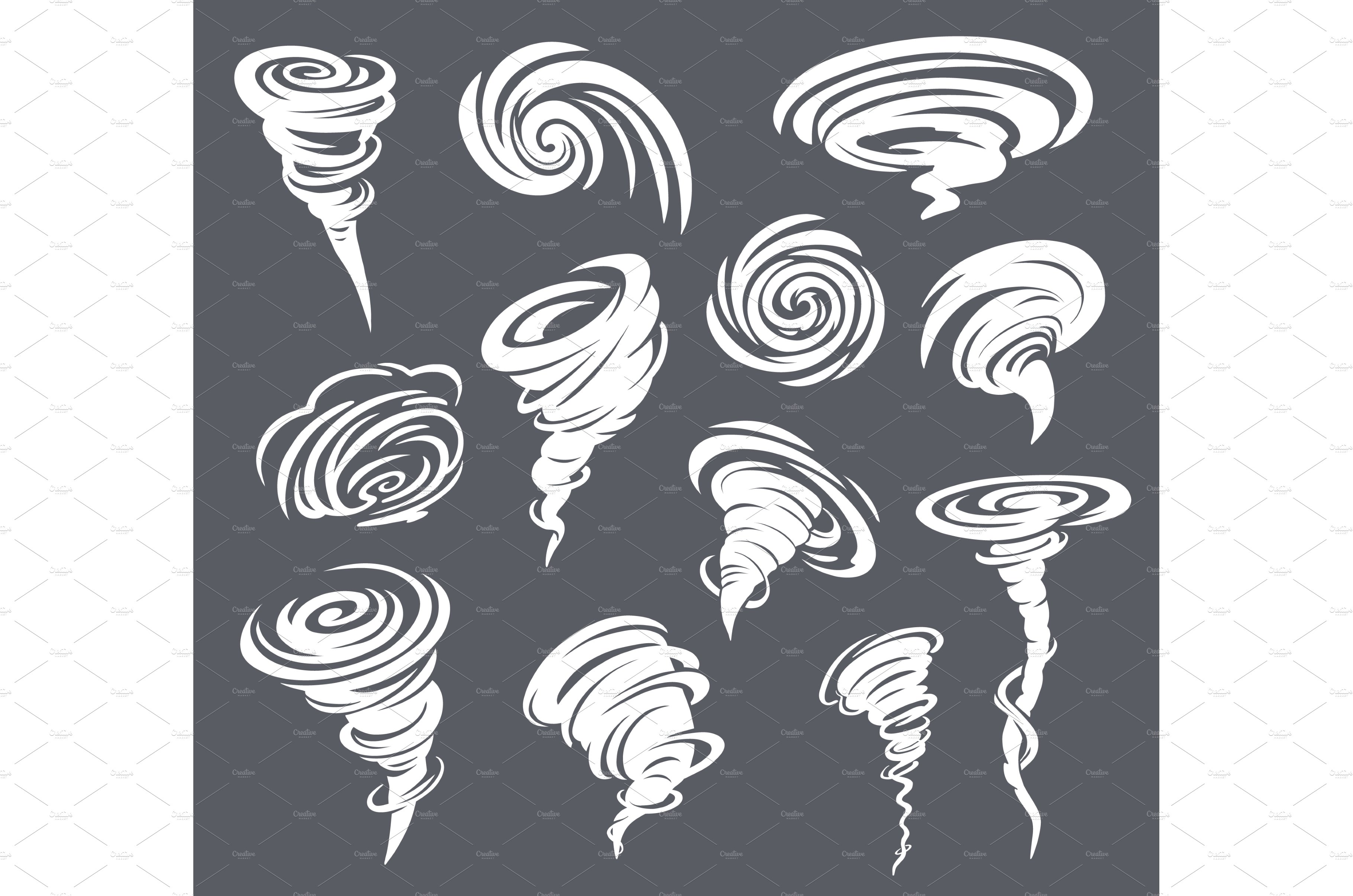 Cartoon tornado, hurricane, twister cover image.