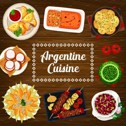 Argentine cuisine dishes menu cover image.