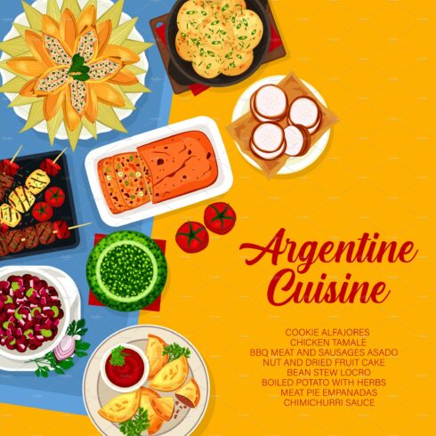 Argentine cuisine menu cover cover image.