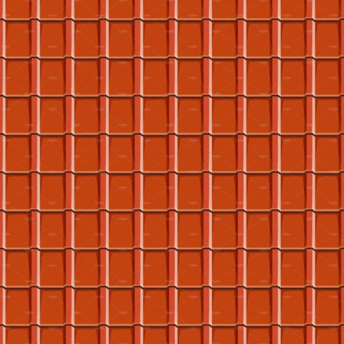 Orange roof tile seamless pattern cover image.