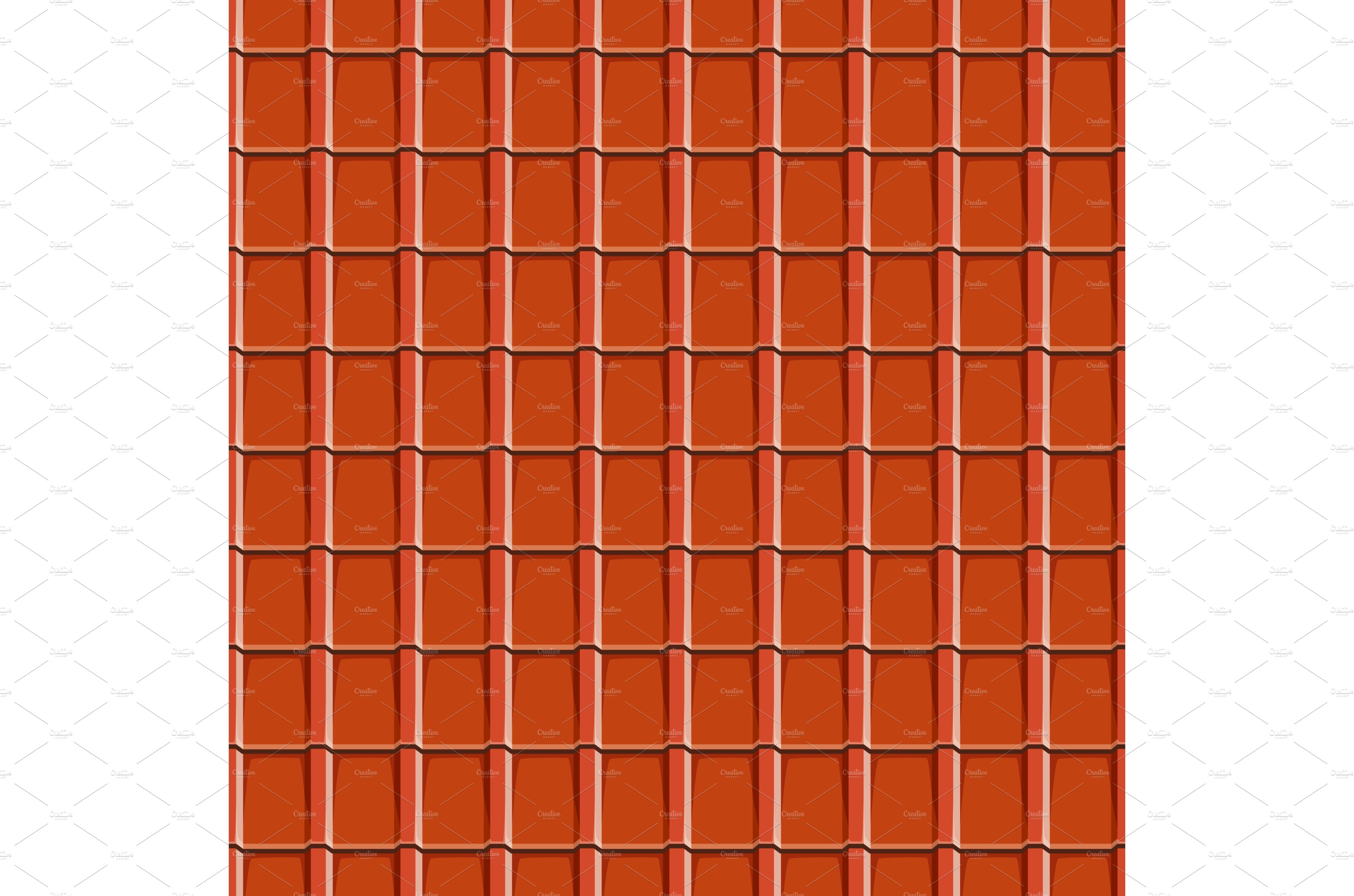 Orange roof tile seamless pattern cover image.