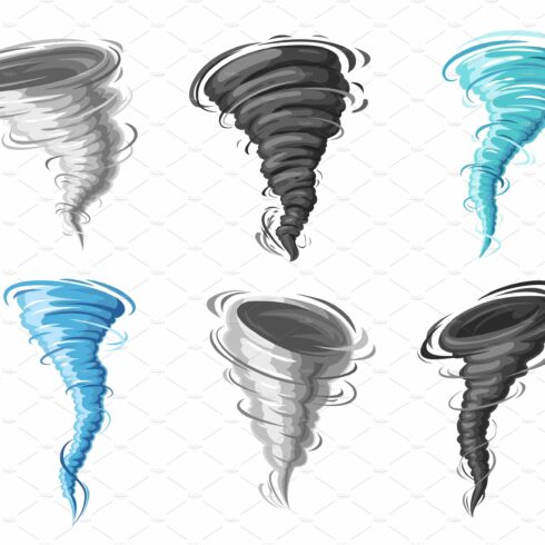 Cartoon tornado hurricane twister cover image.
