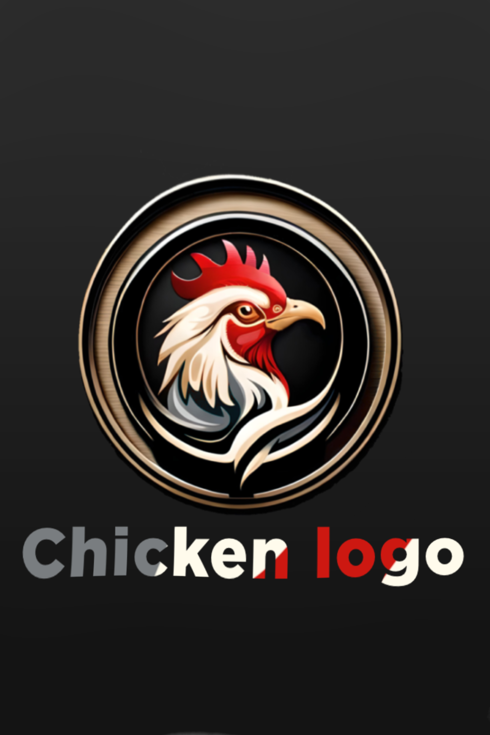Chicken logo pinterest preview image.