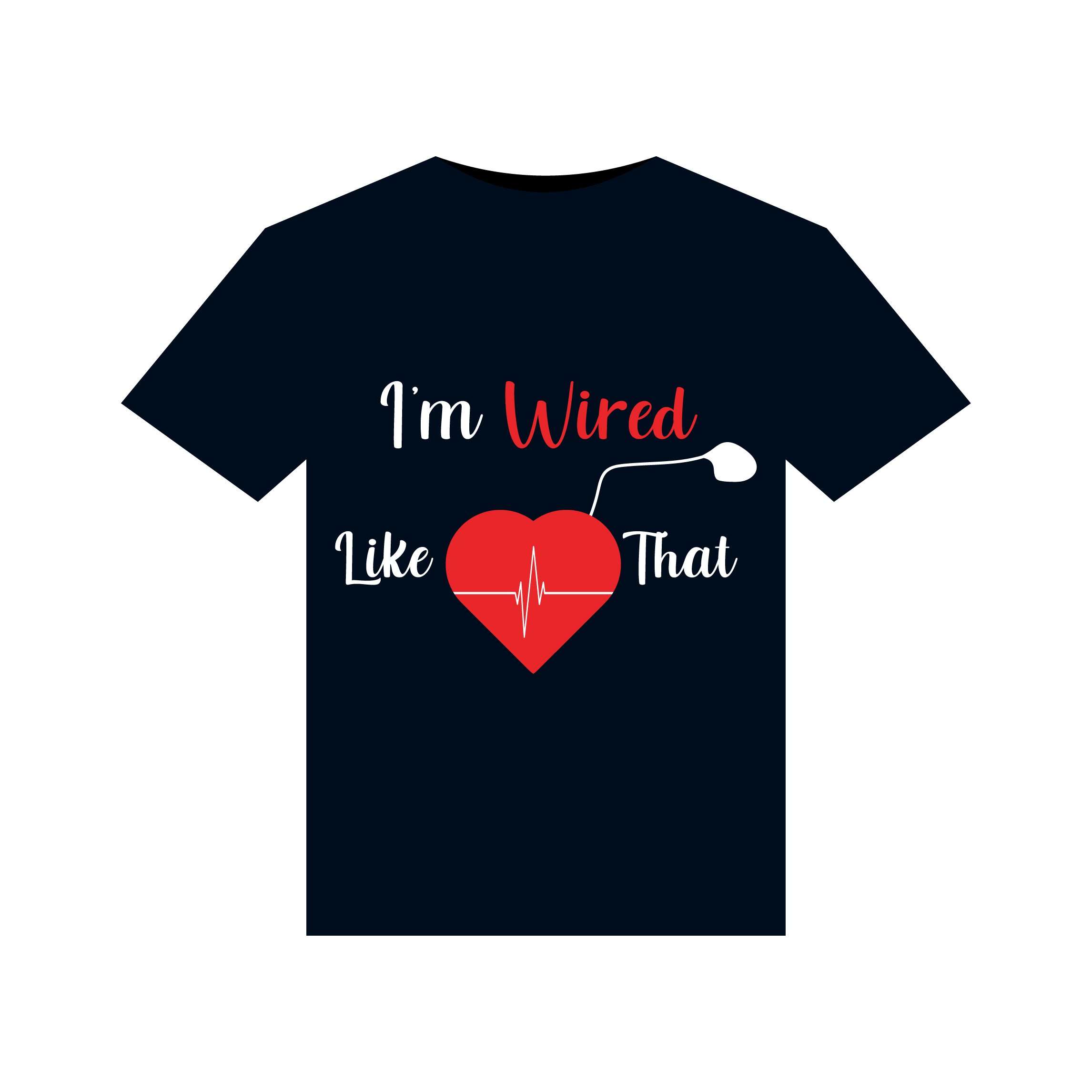 Heart Disease Warrior illustrations for print-ready T-Shirts design preview image.