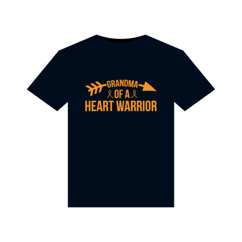 Heart Disease Warrior illustrations for print-ready T-Shirts design cover image.