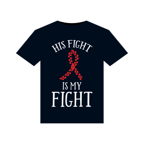 His Fight Is My Fight illustrations for print-ready T-Shirts design cover image.