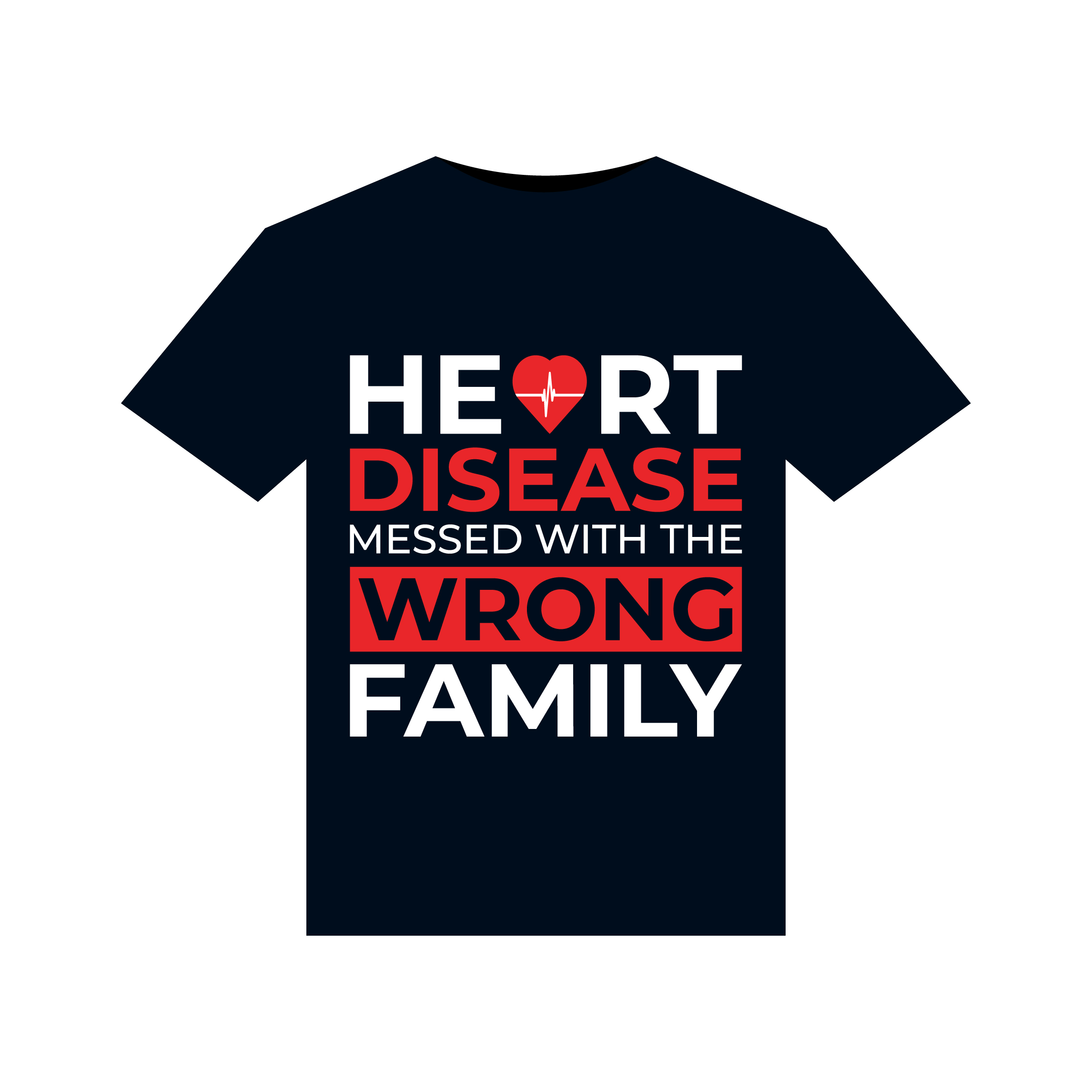 Heart Disease Warrior illustrations for print-ready T-Shirts design cover image.