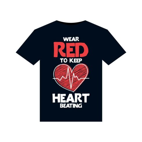 Heart Disease Warrior illustrations for print-ready T-Shirts design cover image.