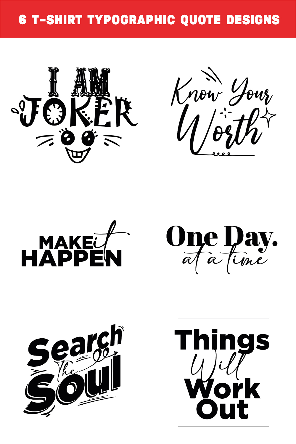 Typographic, Inspirational Quotes t-shirts, Casual & premium, text t-shirts pinterest preview image.