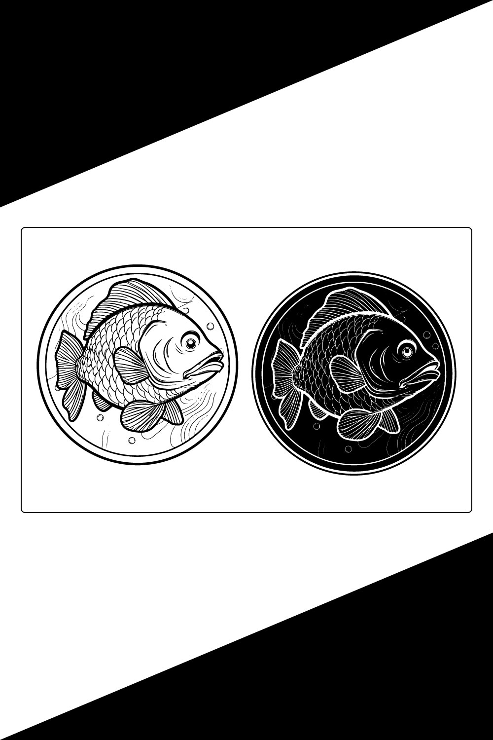 Fish Icon Outline , Fish Icon Vector , Fish Icon illustration pinterest preview image.