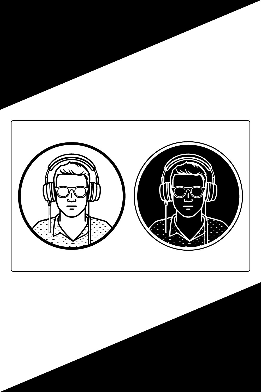 Podcast and Audio line icon set vector,Microphone vector icon, Web design icon pinterest preview image.