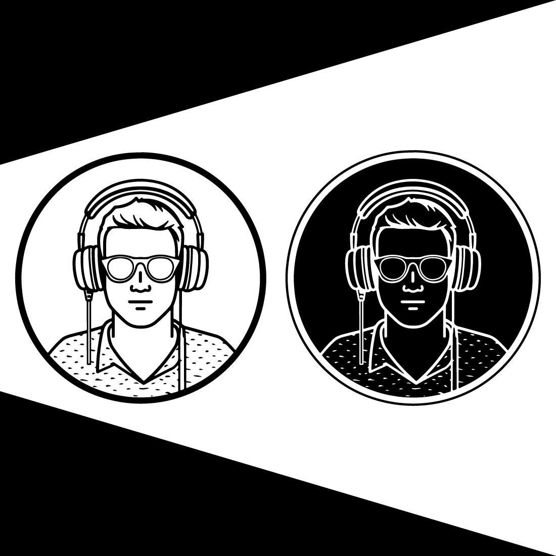 Podcast and Audio line icon set vector,Microphone vector icon, Web design icon preview image.