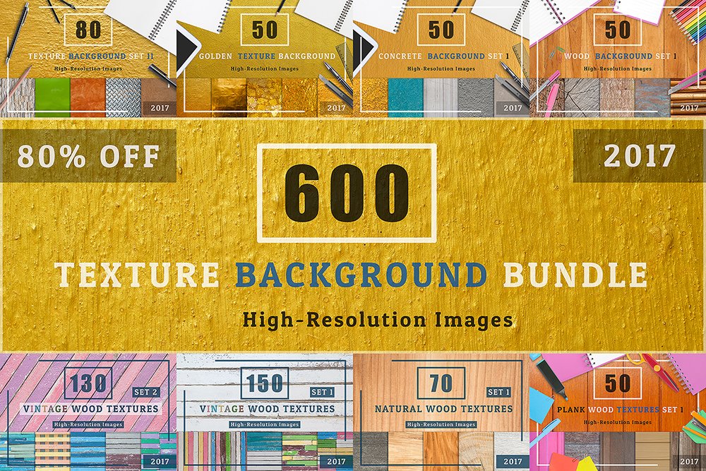 600 TEXTURE BACKGROUND BUNDLE cover image.