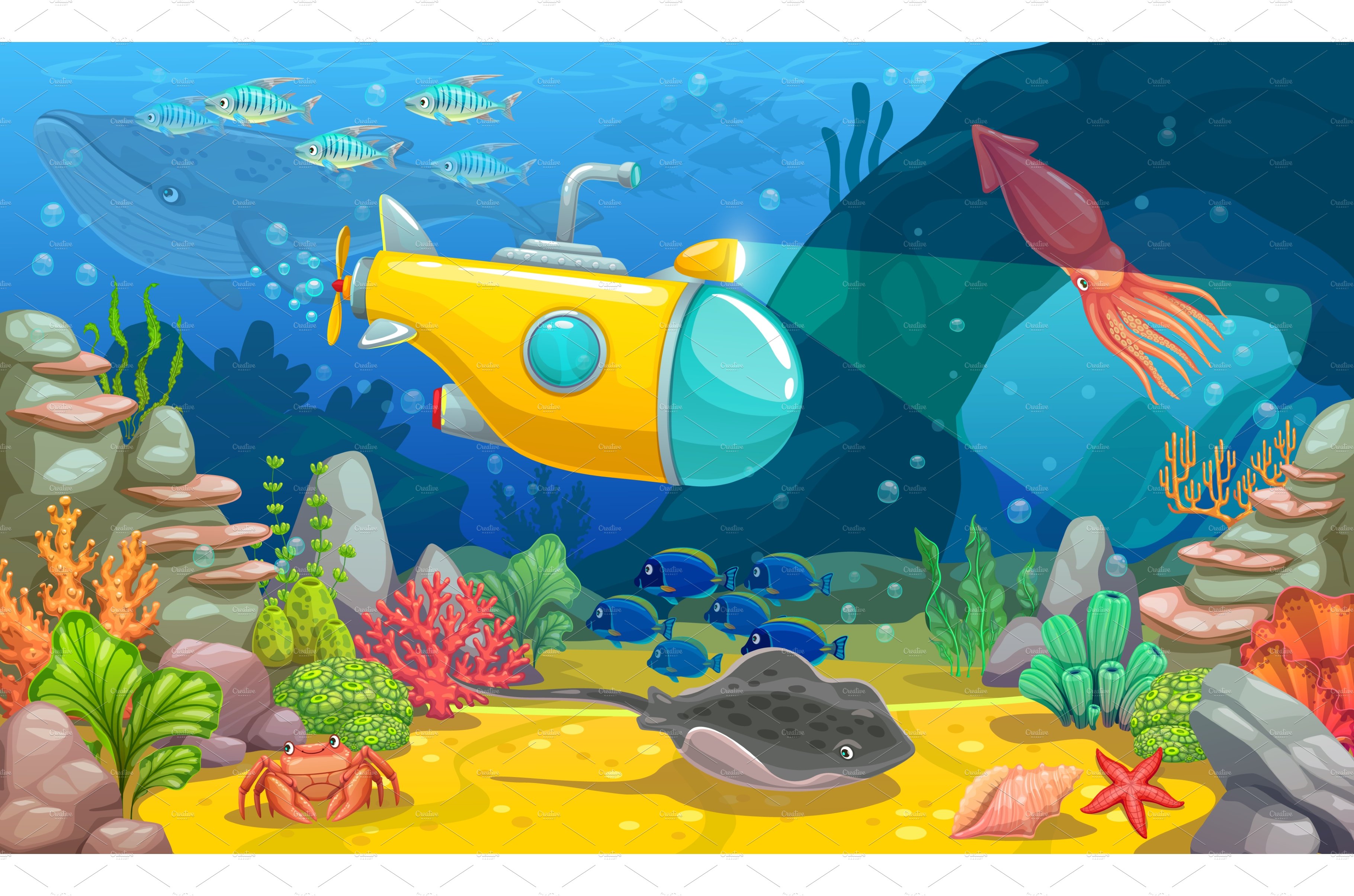 Underwater game landscape cover image.