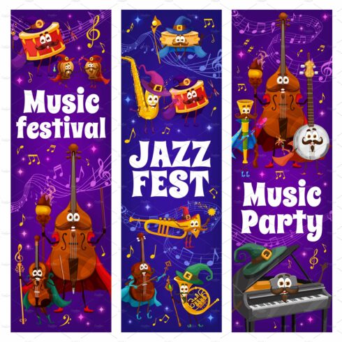 Wizard musical instrument characters cover image.
