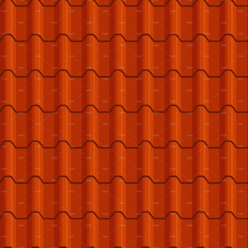 Orange roof tile, seamless pattern cover image.