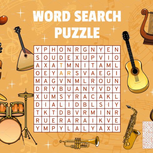 Word search game worksheet cover image.