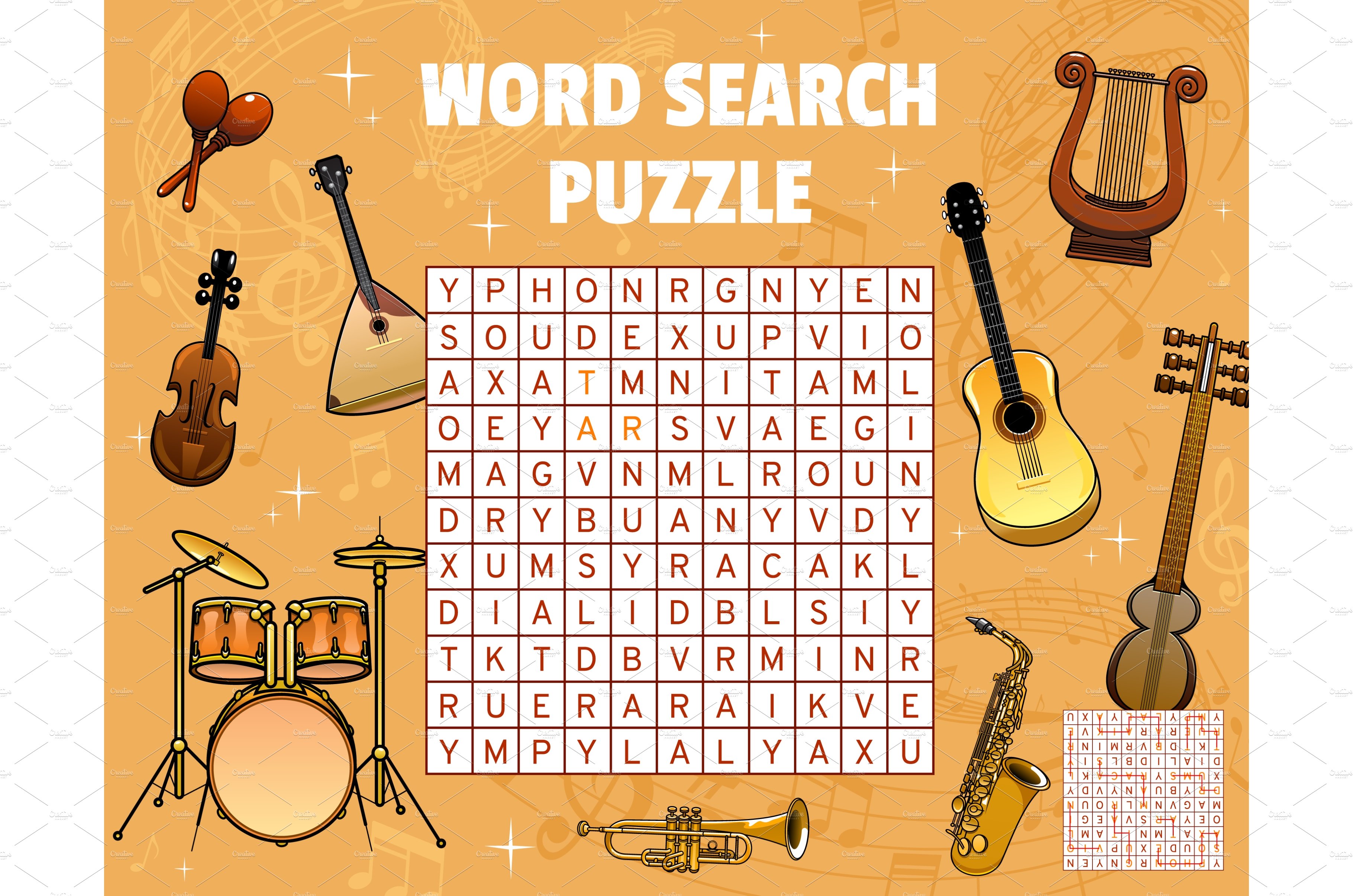 Word search game worksheet cover image.