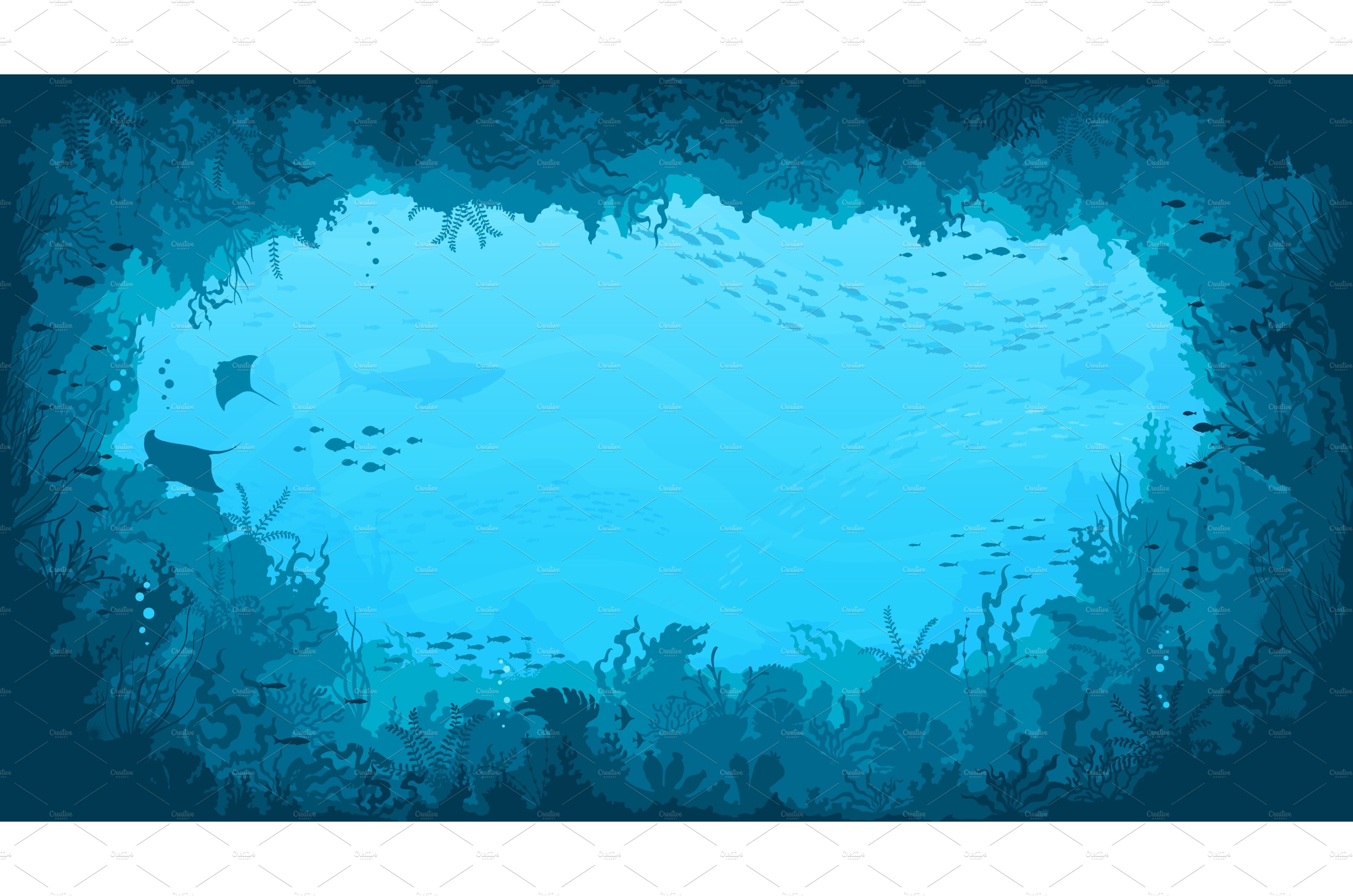 Underwater cave landscape cover image.