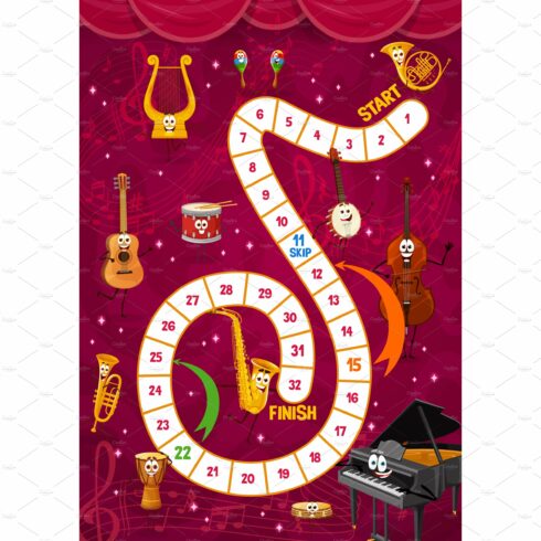 Kid boardgame, musical instruments cover image.