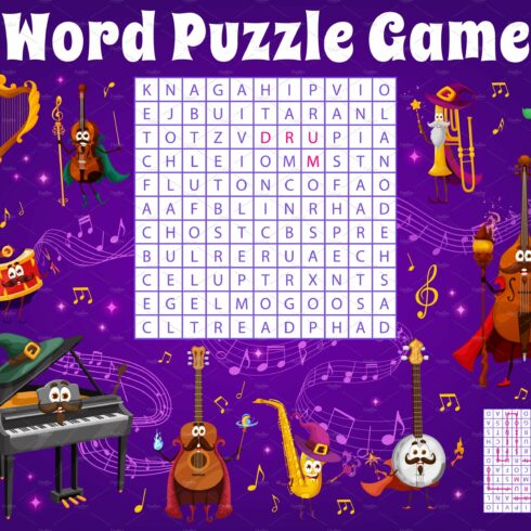 Word search puzzle game cover image.