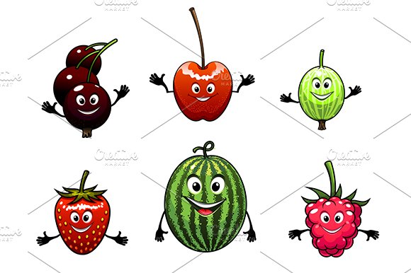 Happy friendly fruit cover image.
