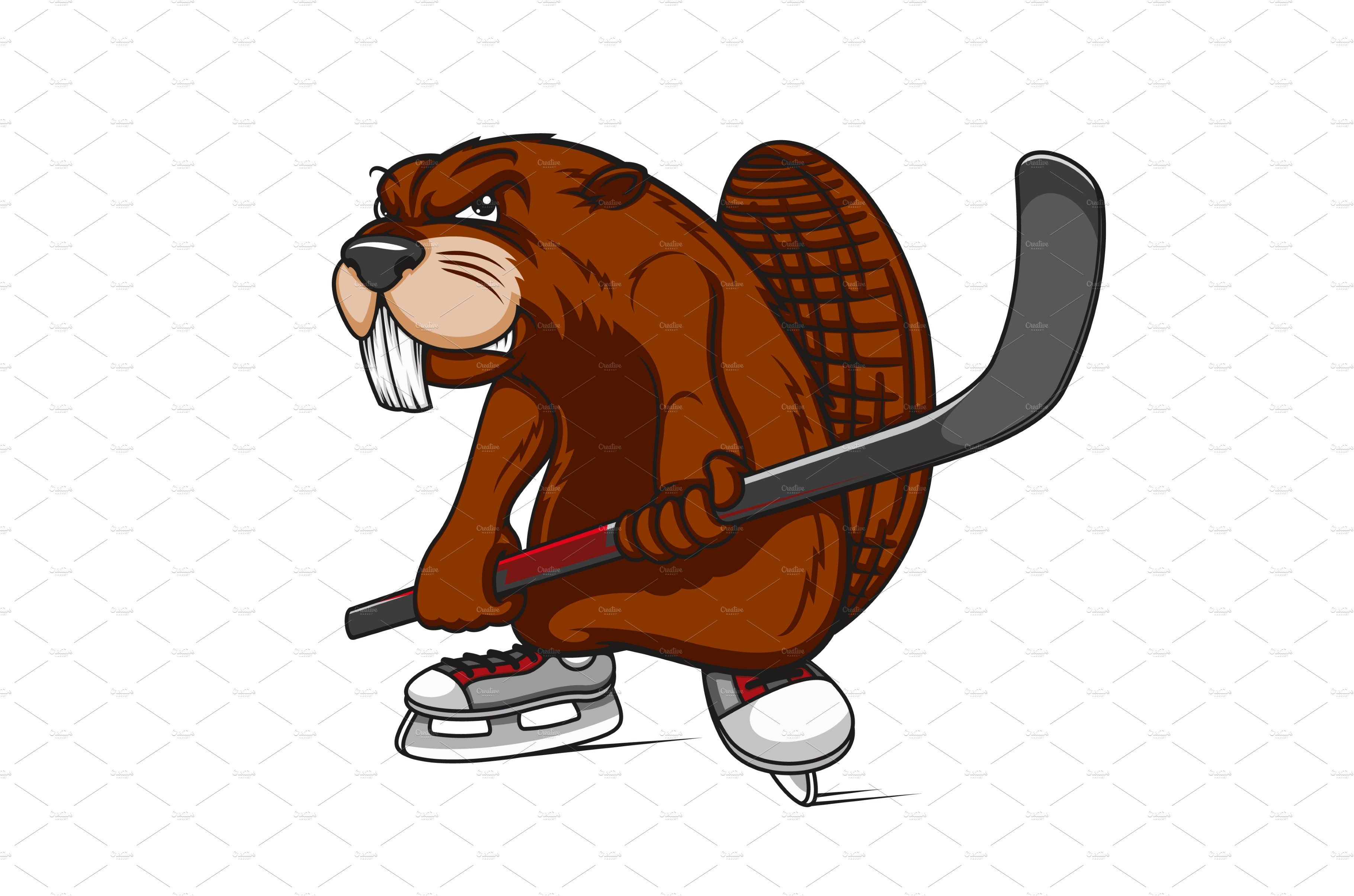 Cartoon angry beaver mascot cover image.