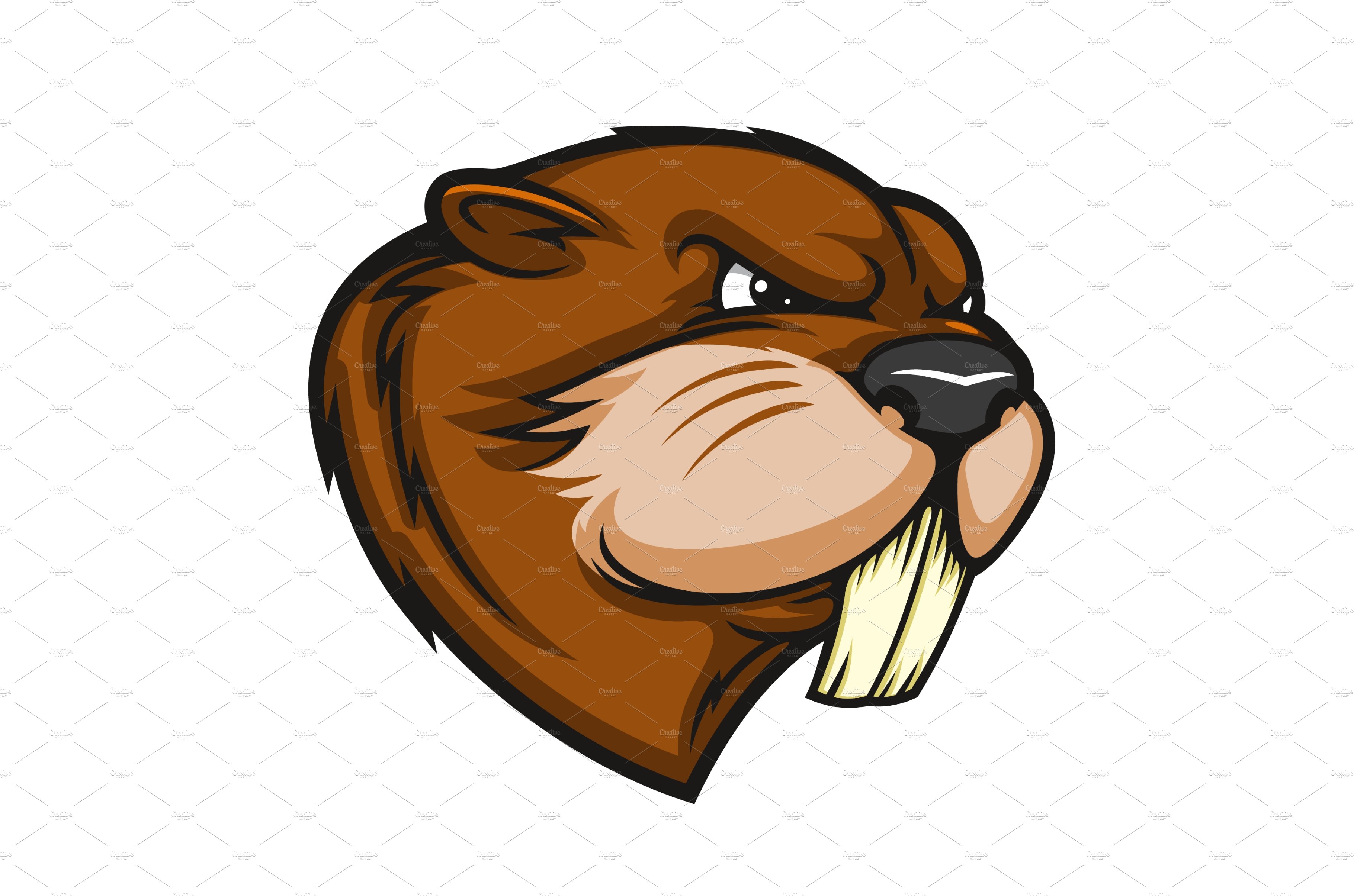 Cartoon beaver animal mascot cover image.