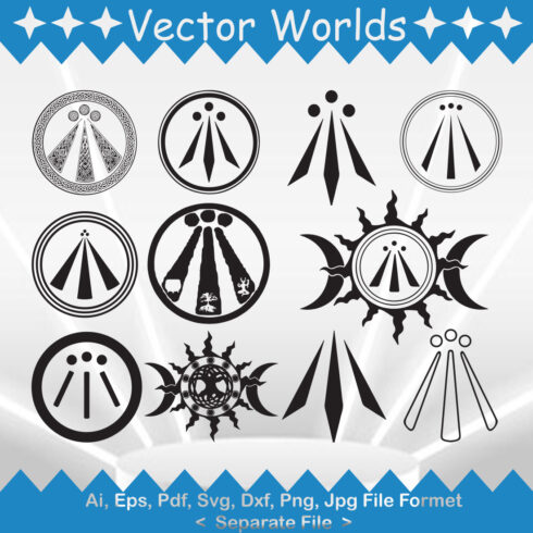Awen Symbol SVG Vector Design cover image.