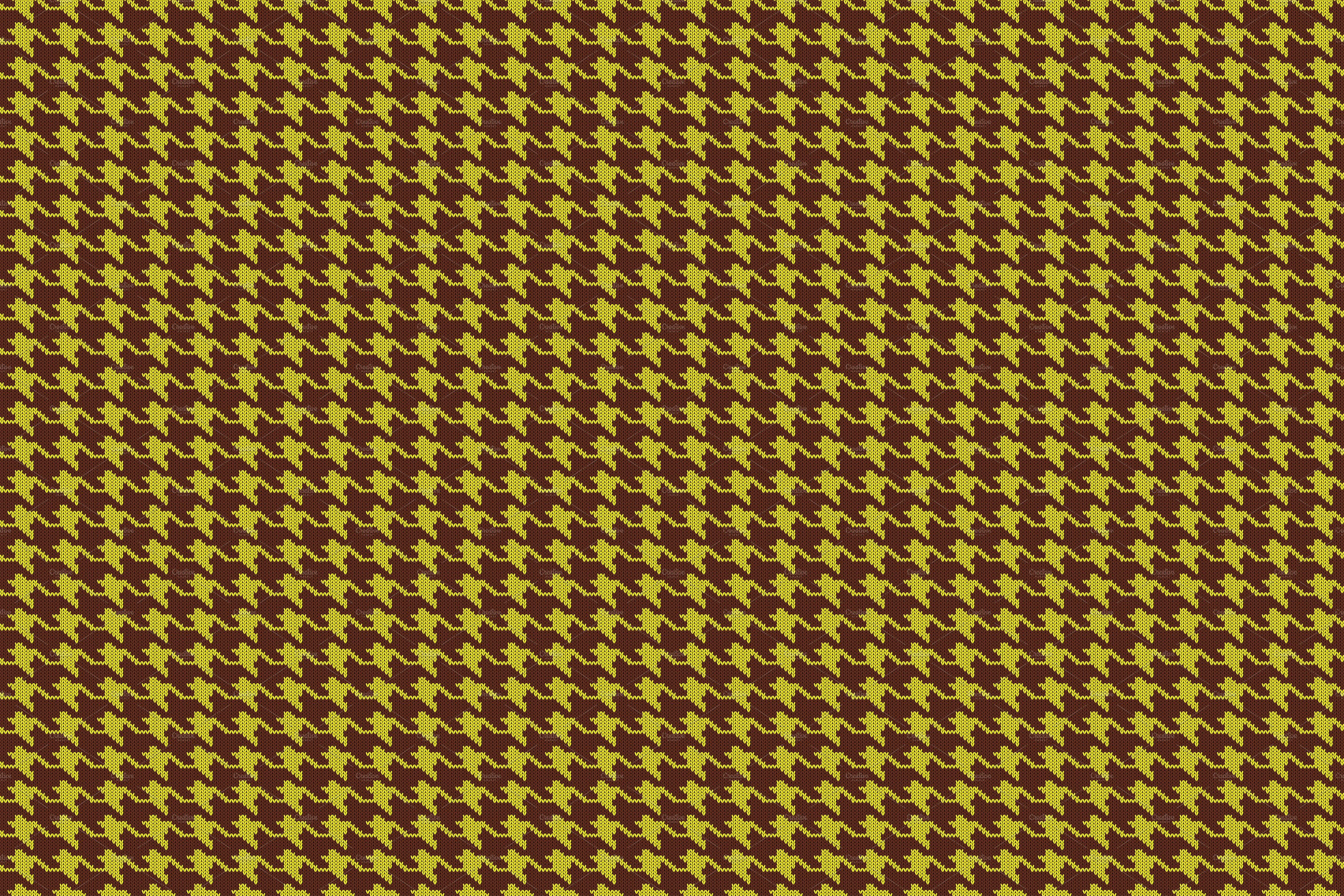 Seamless knitted pattern Houndstooth preview image.