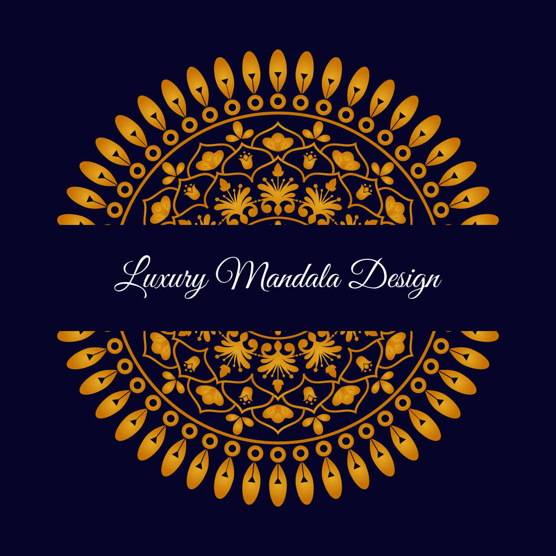 Luxury Mandala Design Template cover image.