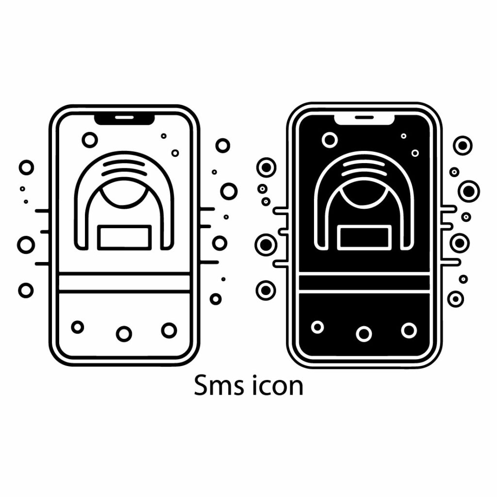 Sms Icon Outline Vector Simple Set of Message - MasterBundles