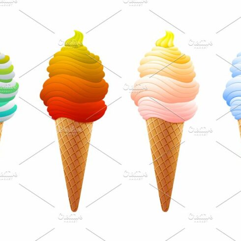 Various Tasty ice cream with vanilla cover image.