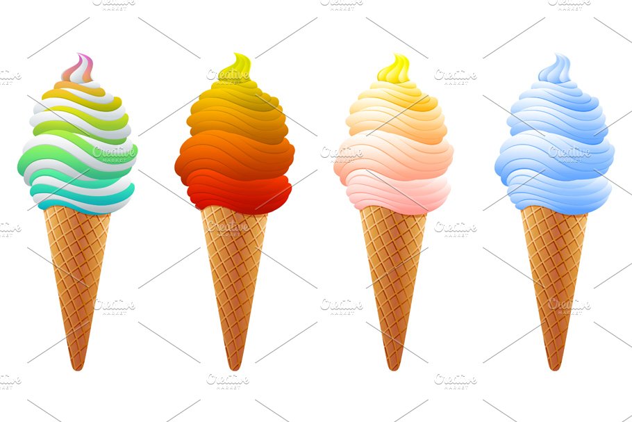 Various Tasty ice cream with vanilla cover image.