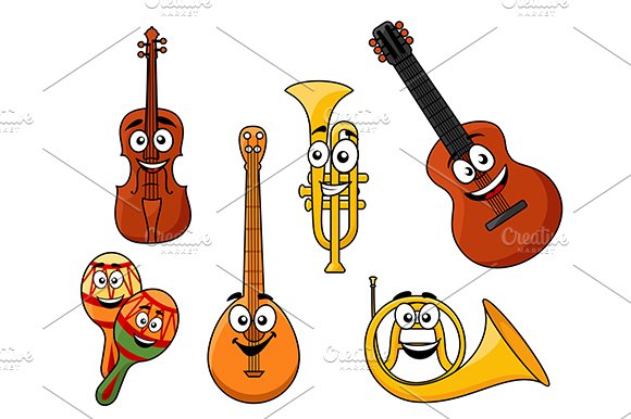Set of musical instruments cover image.