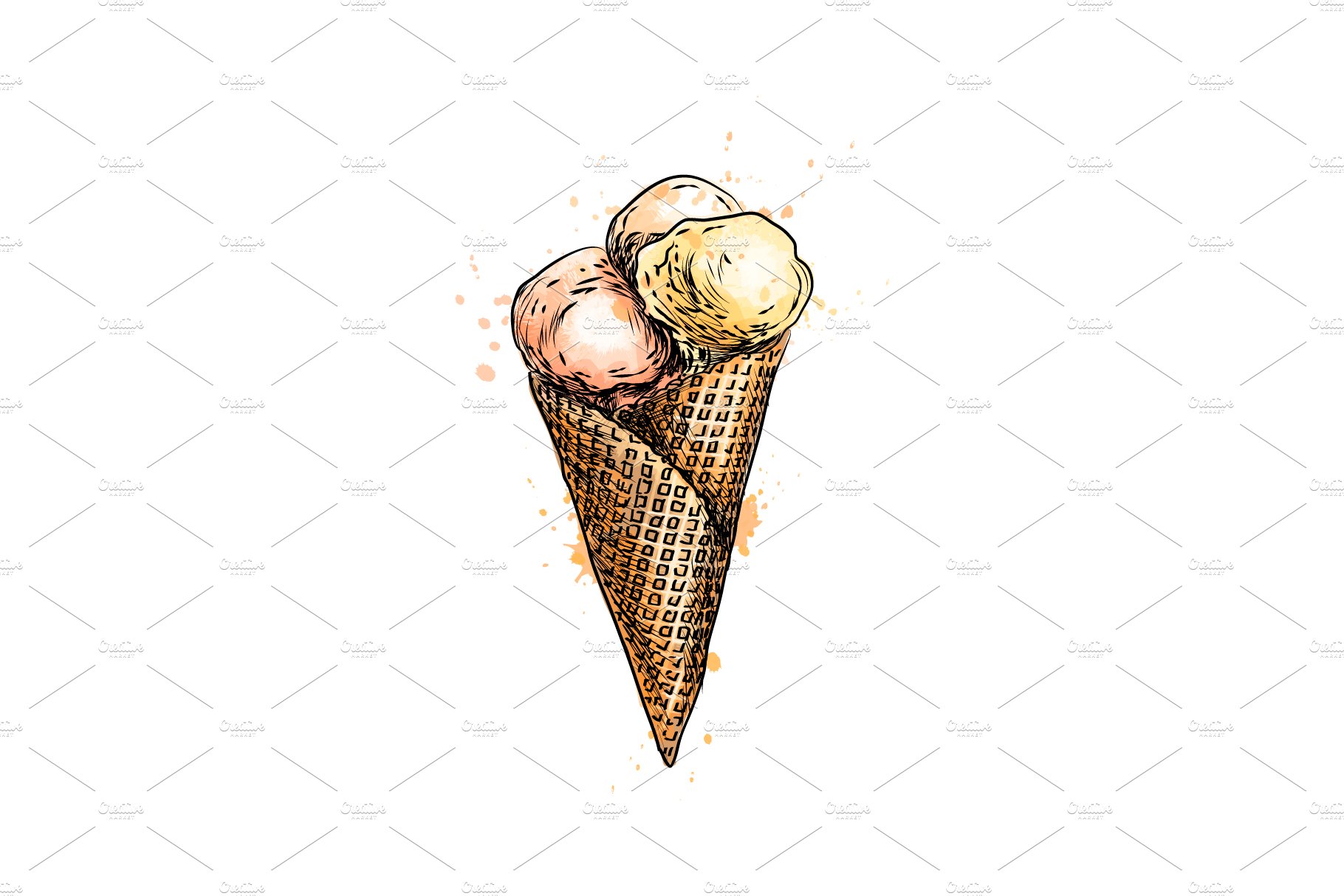Glass With Chocolate Ice Cream Nuts And Spoon Vector Image, 52% OFF