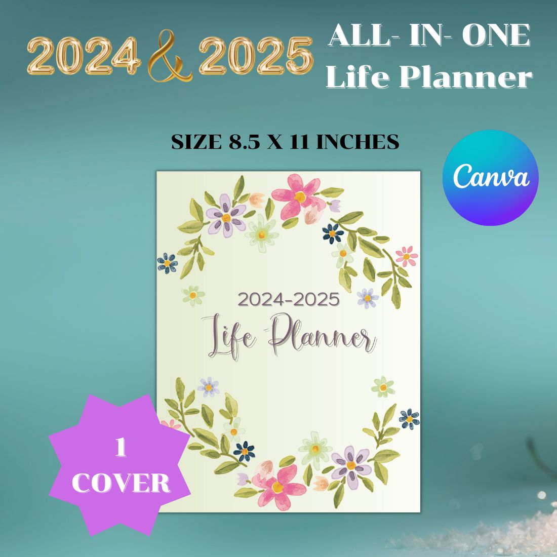 2024-2025 All-in-one Life Planner preview image.