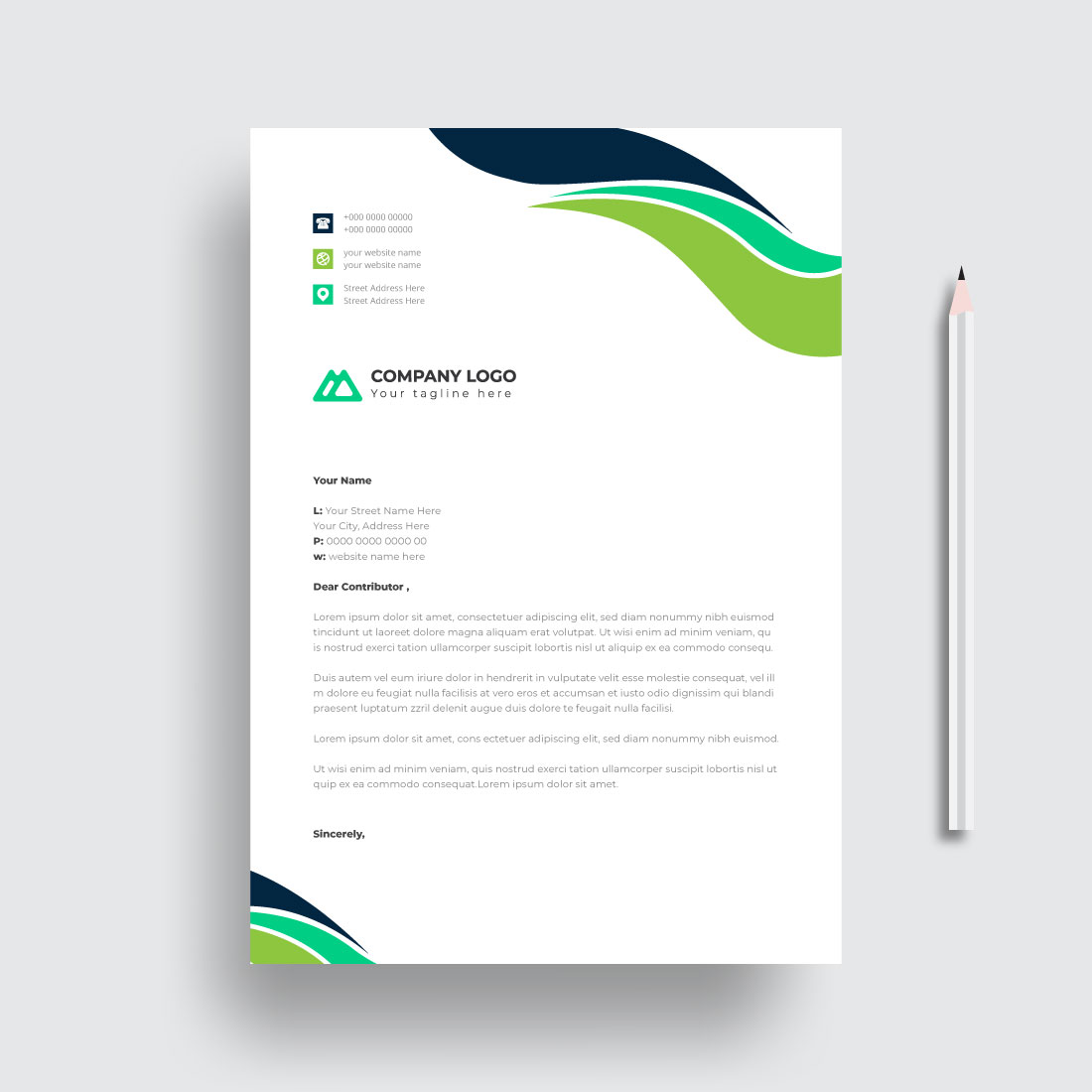 letterhead business corporate template design cover image.