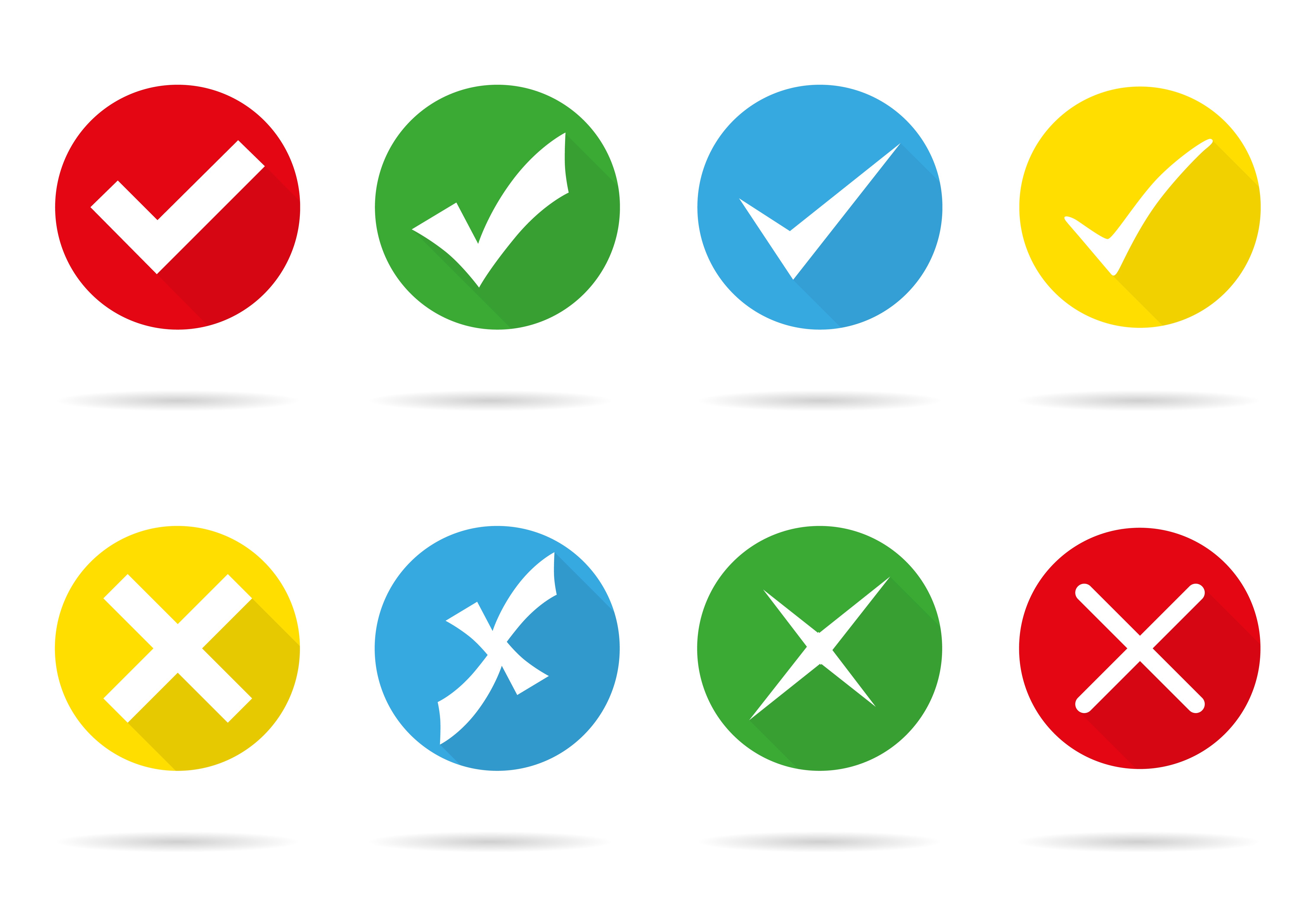 Set of colored check marks cover image.