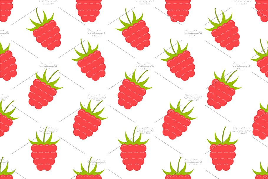 Seamless pattern with Raspberry cover image.