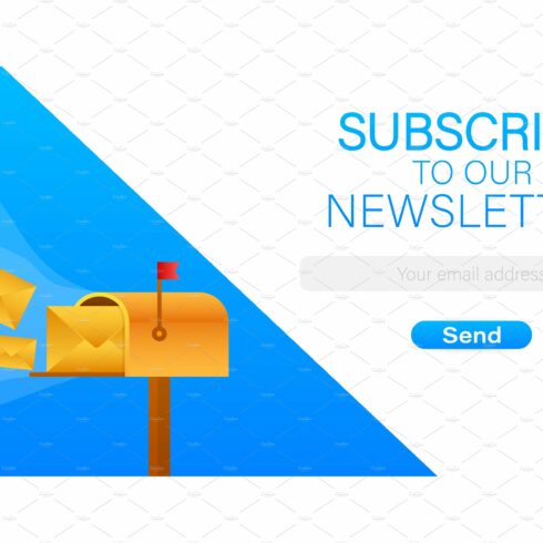 Email subscribe, online newsletter cover image.