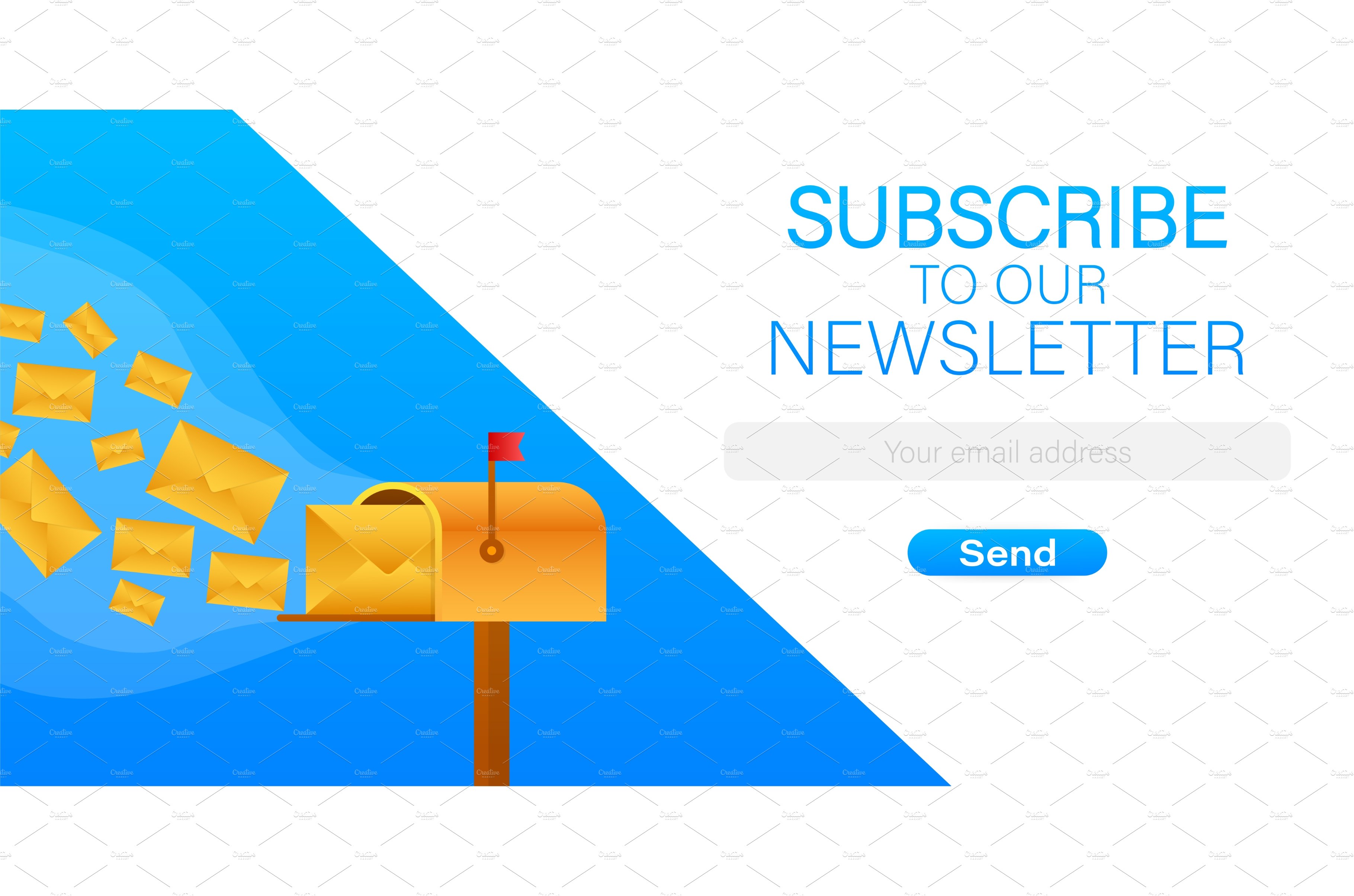 Email subscribe, online newsletter cover image.