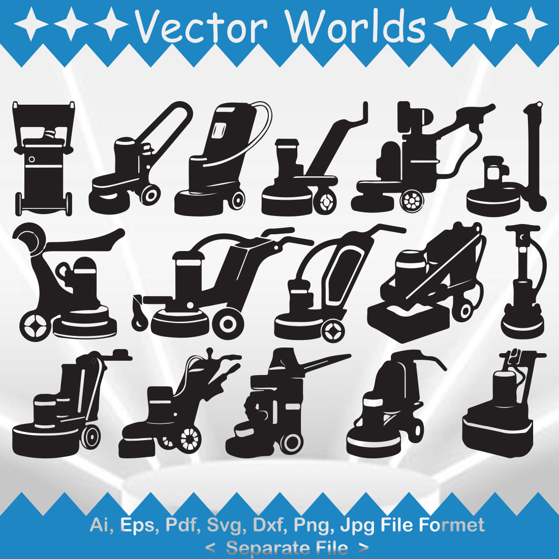 Concrete Grinding Machine SVG Vector Design preview image.