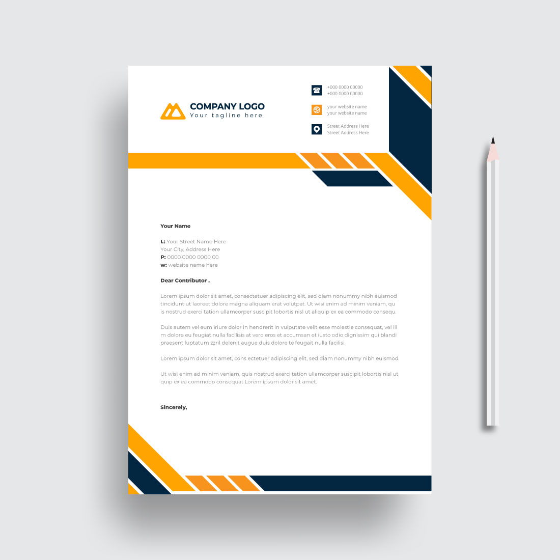 letterhead business corporate template design cover image.