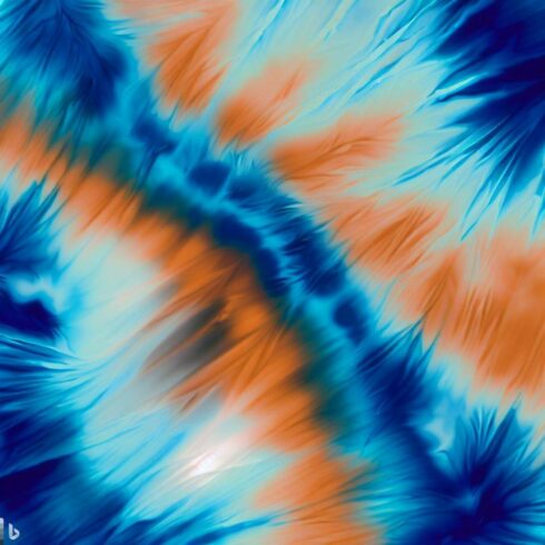 4 Tie dye psychedelic background images in the colour combination orange-blue cover image.