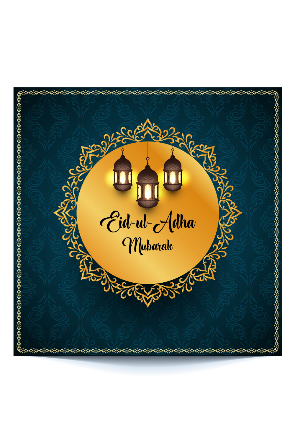 Eid ul Adha Poster, Banner and Flyer Design Template pinterest preview image.