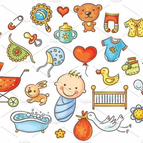 Colorful Cartoon Baby Set cover image.