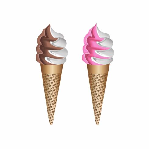 Vector Illustration of ice cream cover image.