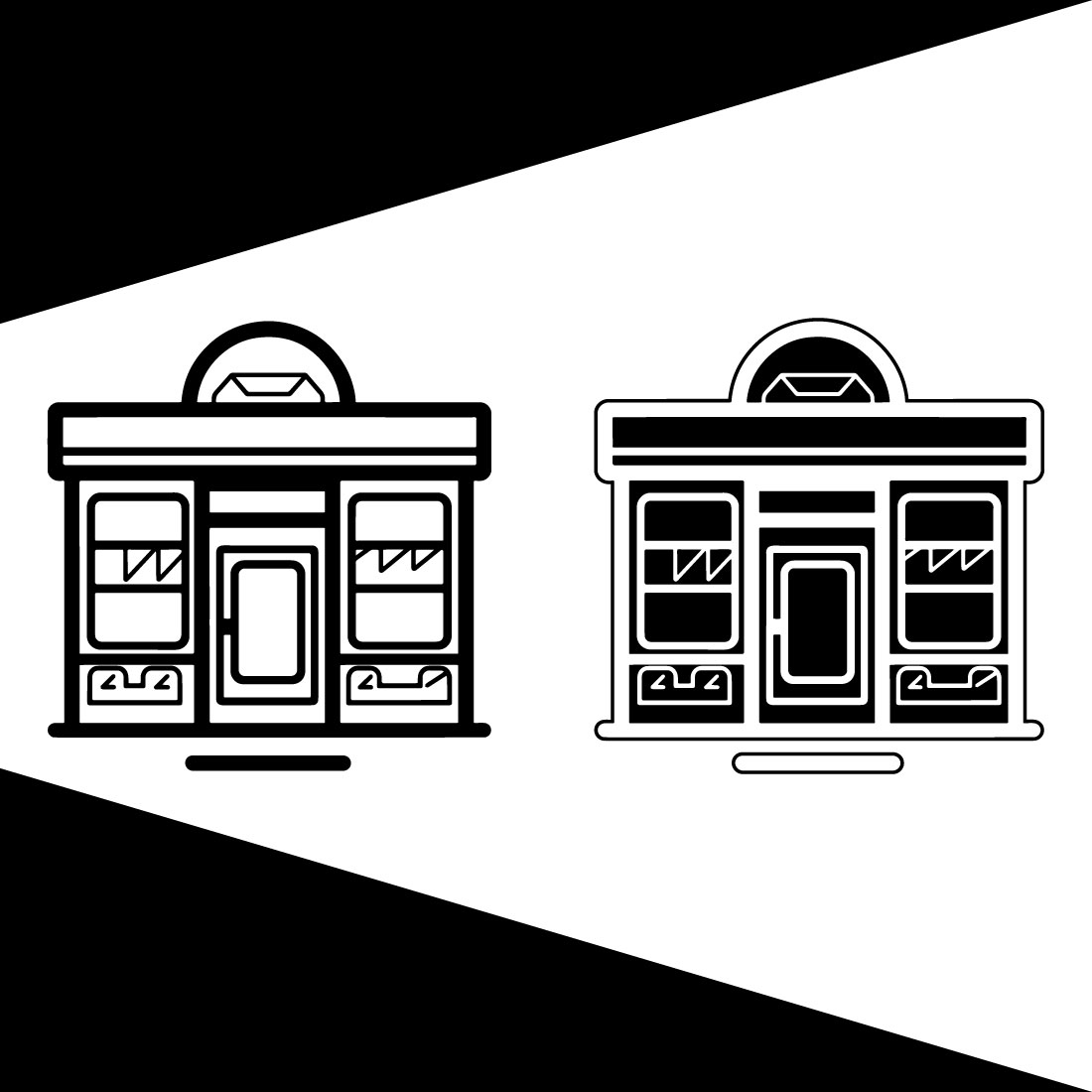 shop building icon set,Online store flat line icon set Vector illustration included symbols preview image.